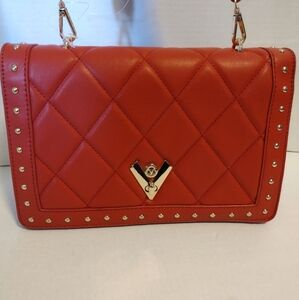 VALENTINO ORLANDI Red Quilted  Crossbody Bag